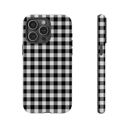 Vintage Brown Gingham Plaid Durable Phone Case - iPhone 12 Pro (P1075)