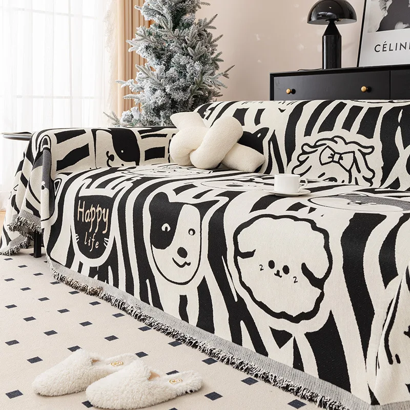 

Sofa Covers Four Seasons Universal Chenille Cartoon Anime Covers Non Slip Multi Purpose Combination Covers High Density Fabric