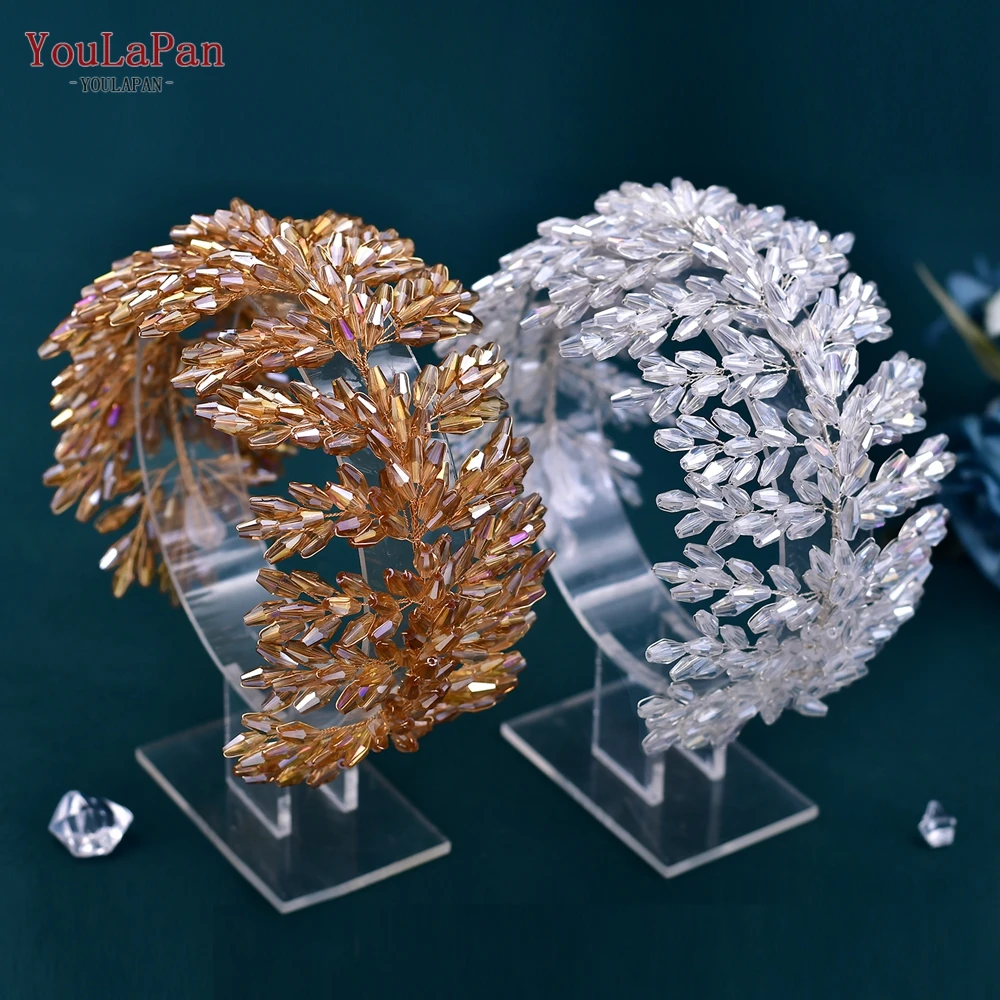 

TOPQUEEN Crystal Wedding Crown Bridal Tiaras Luxury Headband Wedding Headdress Hair Accessories Woman Headpiece Jewelry HP371