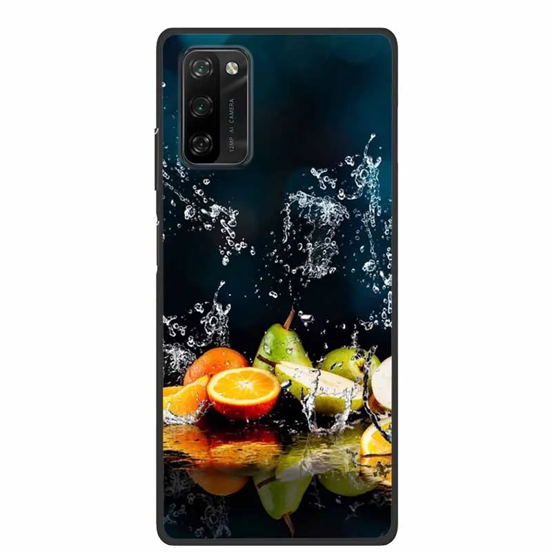 Soft Space Cover with Floral and Cat Design - Shockproof TPU Silicone Phone Case