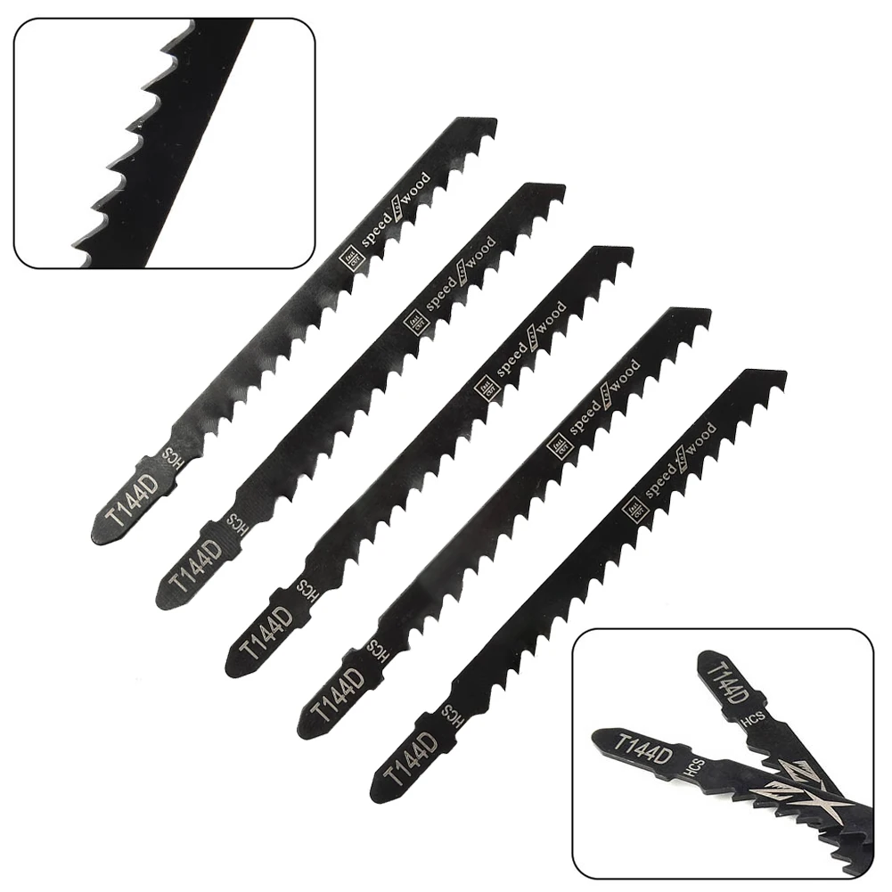 10Pcs HCS Jigsaw Blades T144D For High Speed Wood Plastic Board Cutting Saw Blade Durable Woodworking Tools