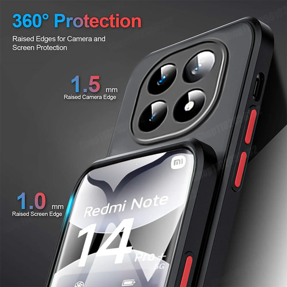 Matte Skin Feel Phone Case with Camera Frame Protector Cover