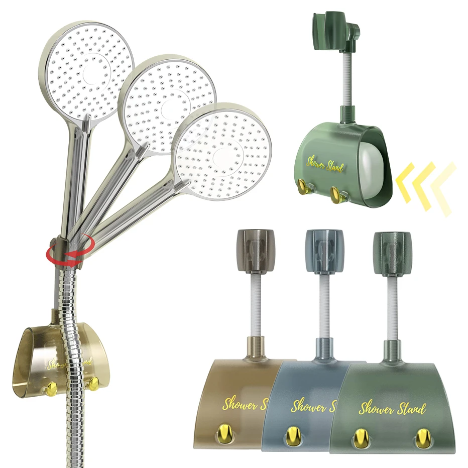 Universal Shower Bracket Holder Rack Wall Mounted Waterproof Showerhead