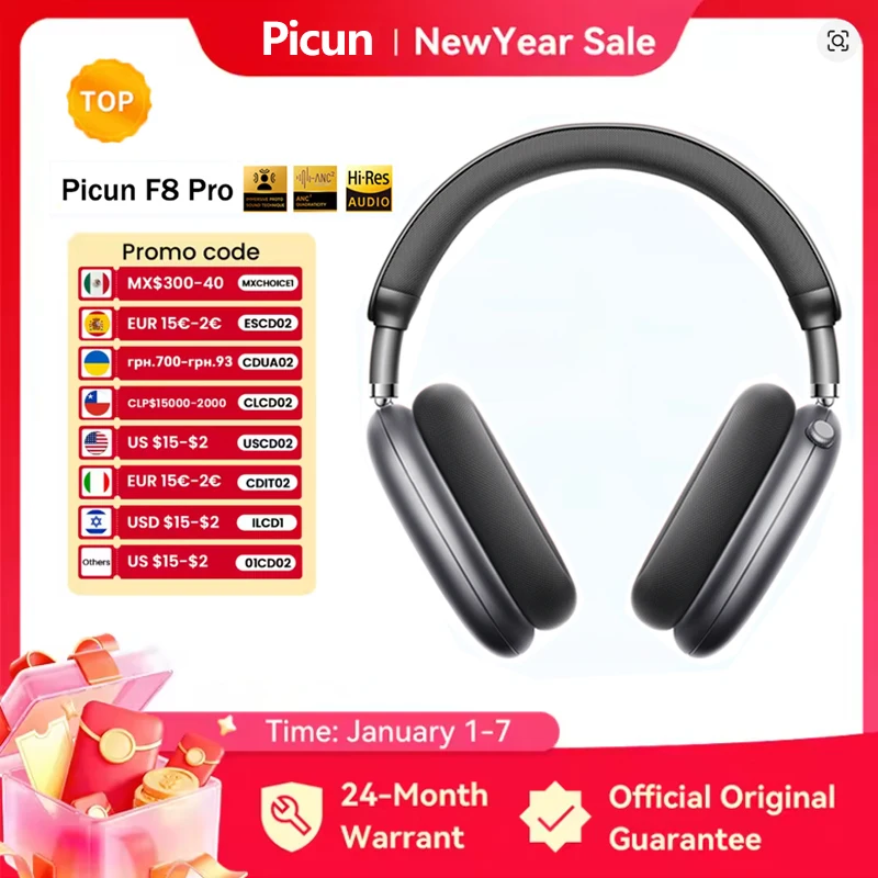 Picun F8 Pro ANC Wireless Headphones Head Tracking 3D Spatial