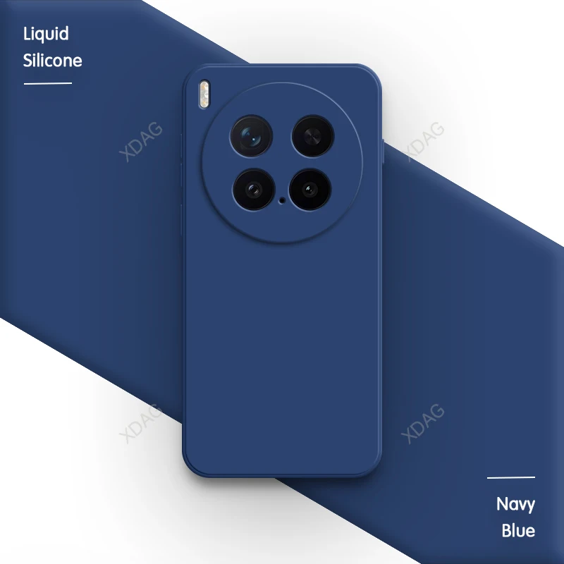 Luxury Liquid Silicone Soft Phone Case - High Quality Simple Design, Straight Edge Back Cover