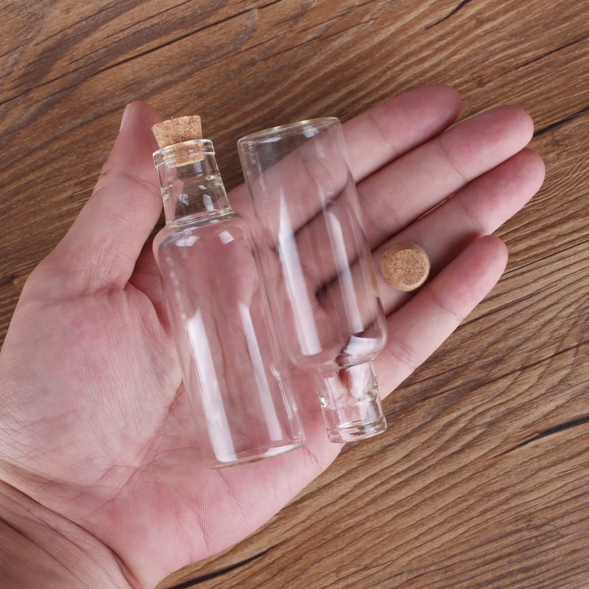 12 pieces/lot 12ml/15ml/25ml/35ml Small Glass Bottles with Cork Stopper Empty Wishing Bottles glass storage jar glass storage tank glass storage container glass dropper bottles glass bottle storage rack glass perfume bottle For Art DIY Crafts Weding Favor
