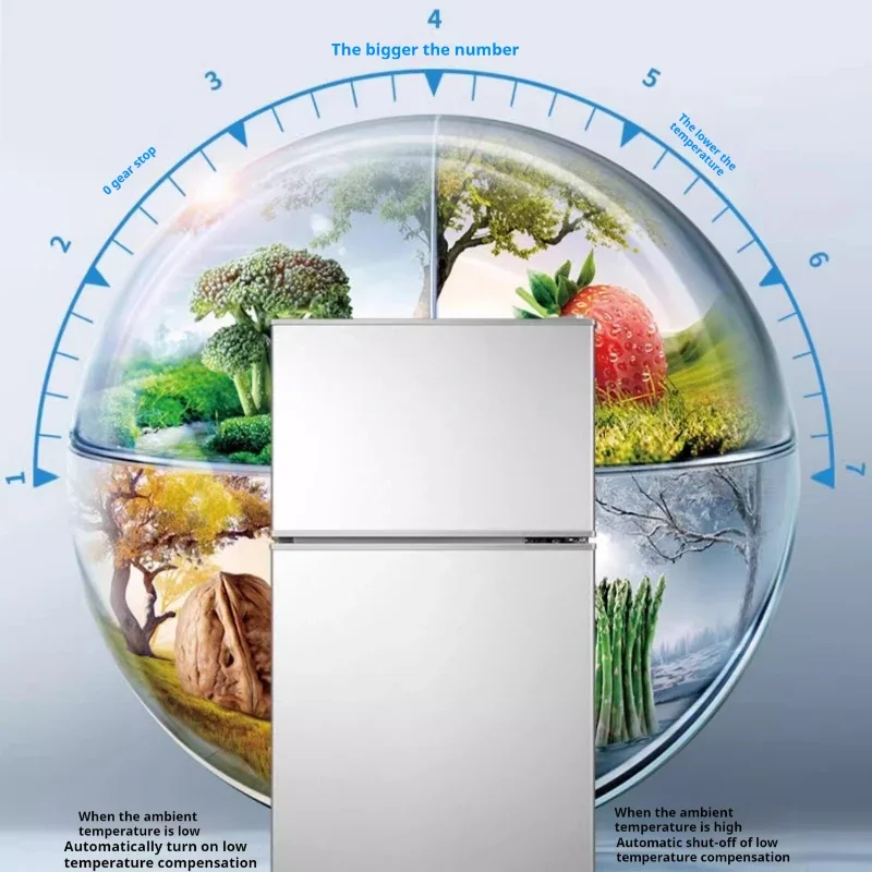 Double-door Cold Storage & Freezing Refrigerator, Householdre Small Frigerator,Beverage Fridge & Cooler