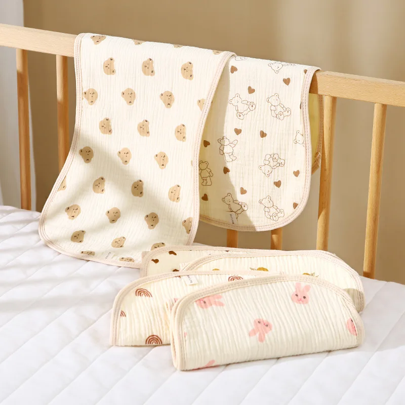 

Хлопковое муслиновое детское полотенце для лица, 6 слоев, длинная ткань для слюнятия, для новорожденных, для детского сада, полотенца для рук, нагрудники для младенцев, марлевая мочалка