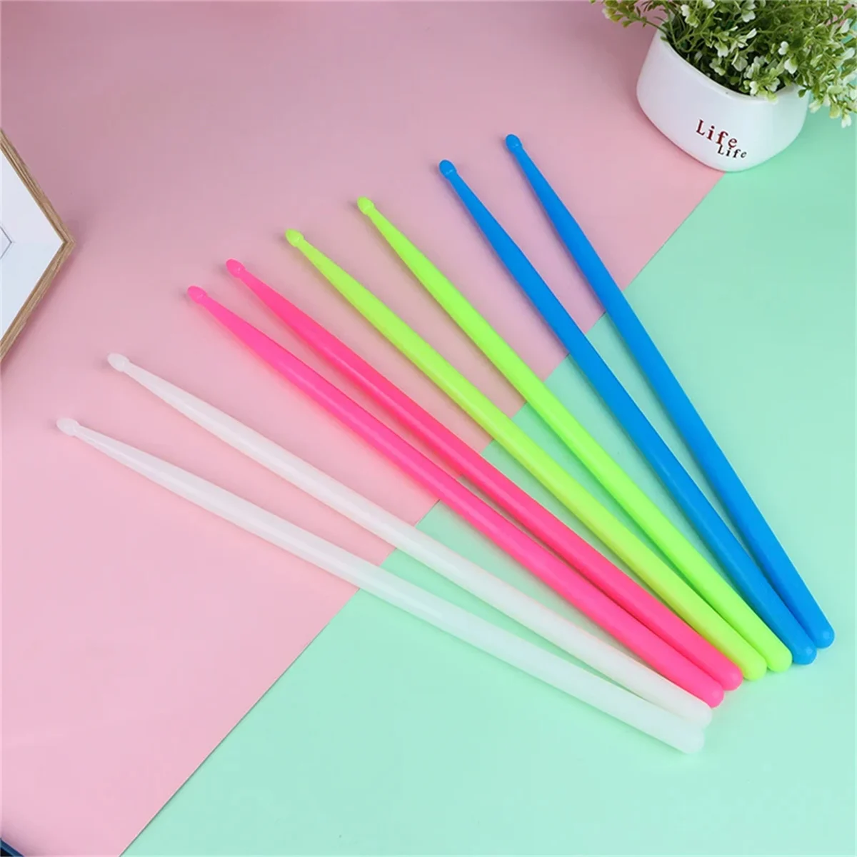 Miwayer leuchtender Drum Stick leuchten Drum Sticks1Paar in den dunklen Musik instrumenten Bühnen performance fluor zierende Drumsticks – Detail 17