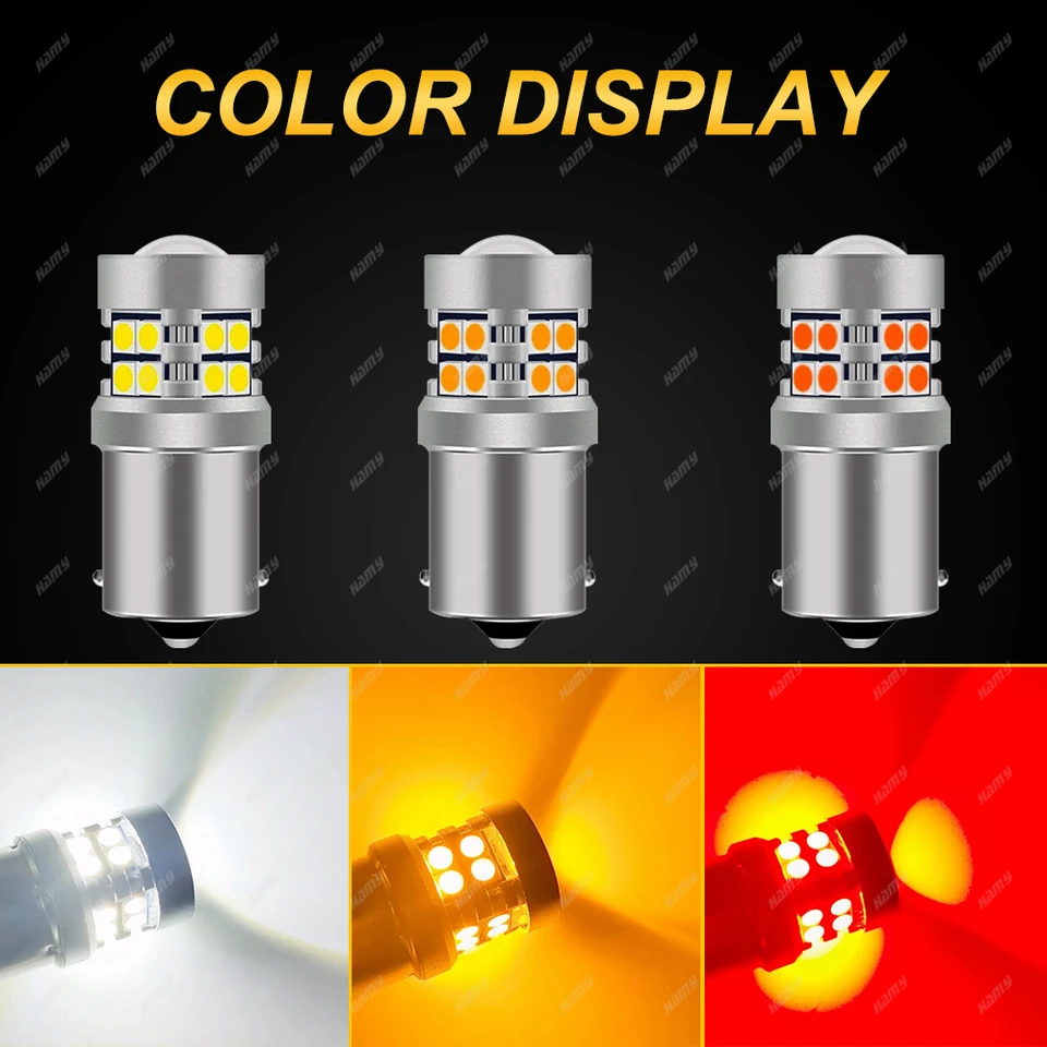 �ſ� ���� 1157 LED ����, �ڵ��� ���� ���õ�, ���� ���� �극��ũ ��, ���, BAY15D, 1156, BA15S, 12V, 3030-24SMD, 6500K, 2 ��