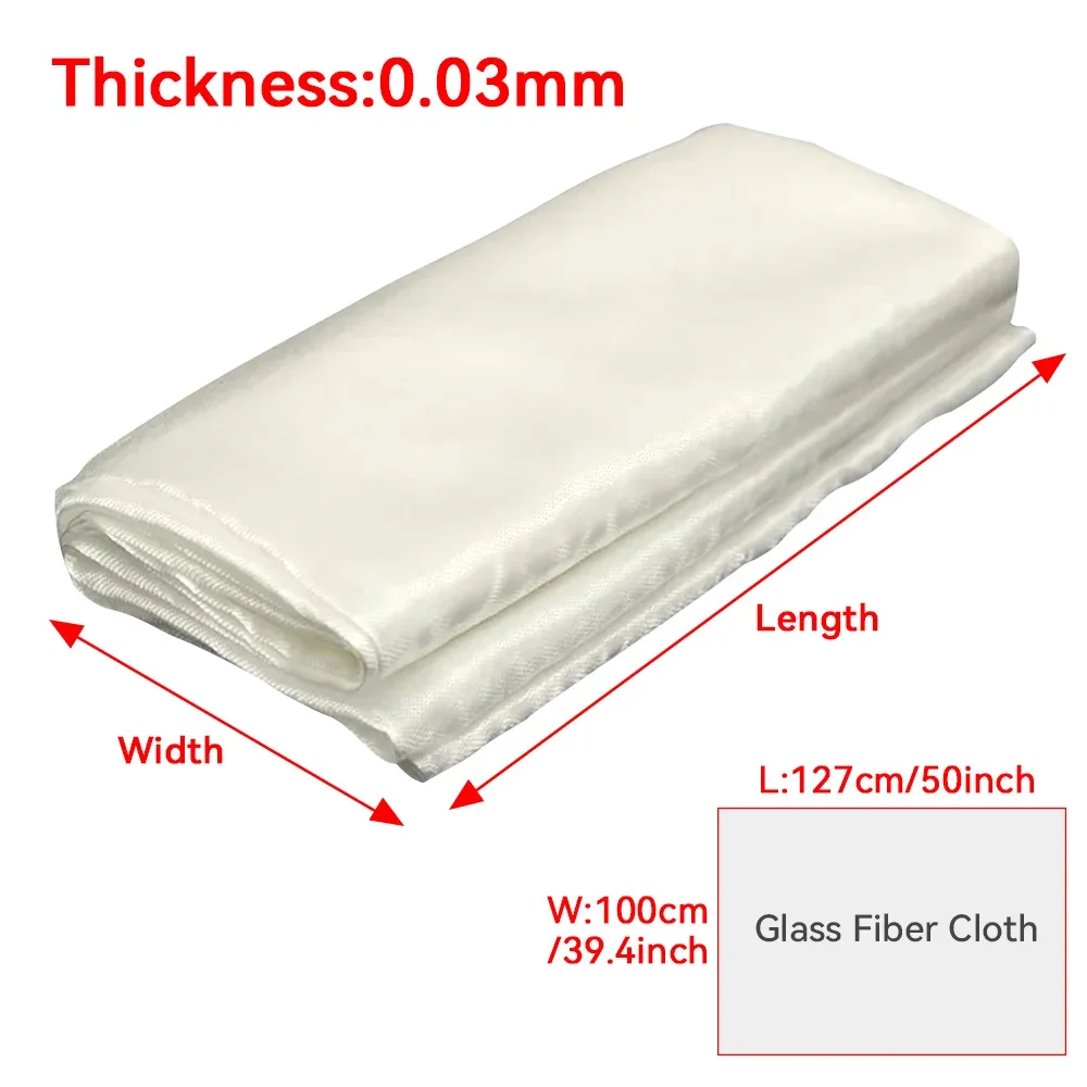 Ultra-Thin High-Temperature Resistant Glass Fiber Cloth - 1pc 1.27x1m