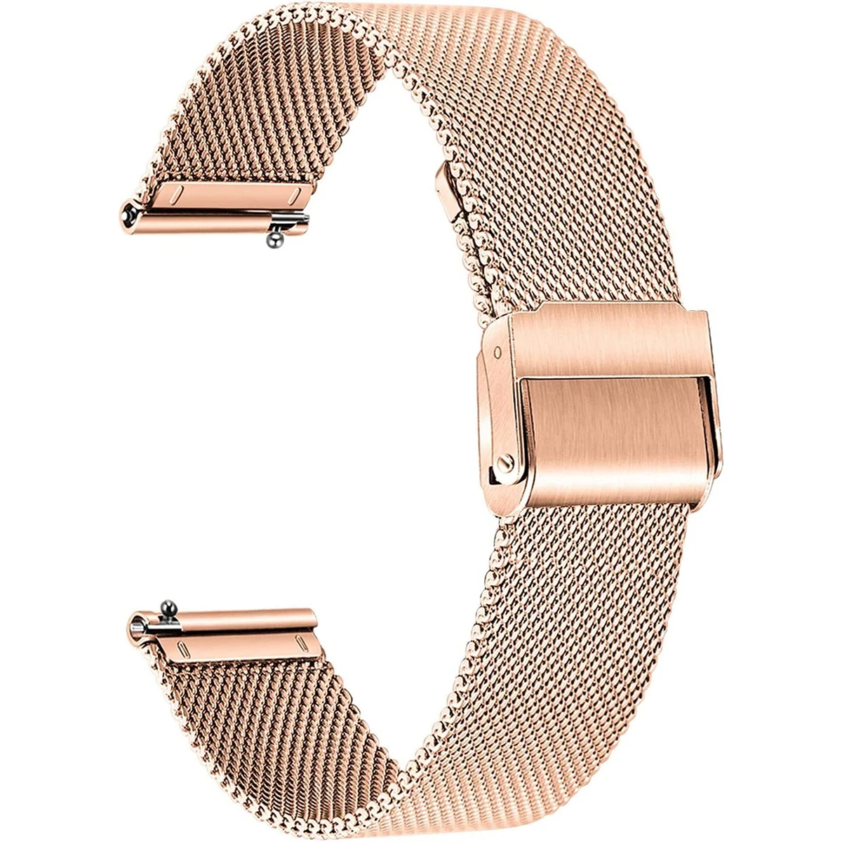 Universal Silver Milanese Mesh Stainless Steel Watch Strap with Quick Release