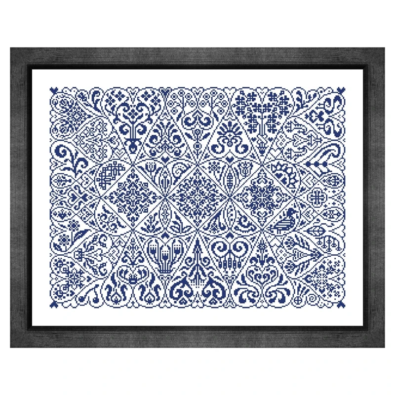 Circus of hearts cross stitch kits single color simple aida fabric 18ct 14ct 11ct count white canvas cotton thread embroidery cross stitch kit
