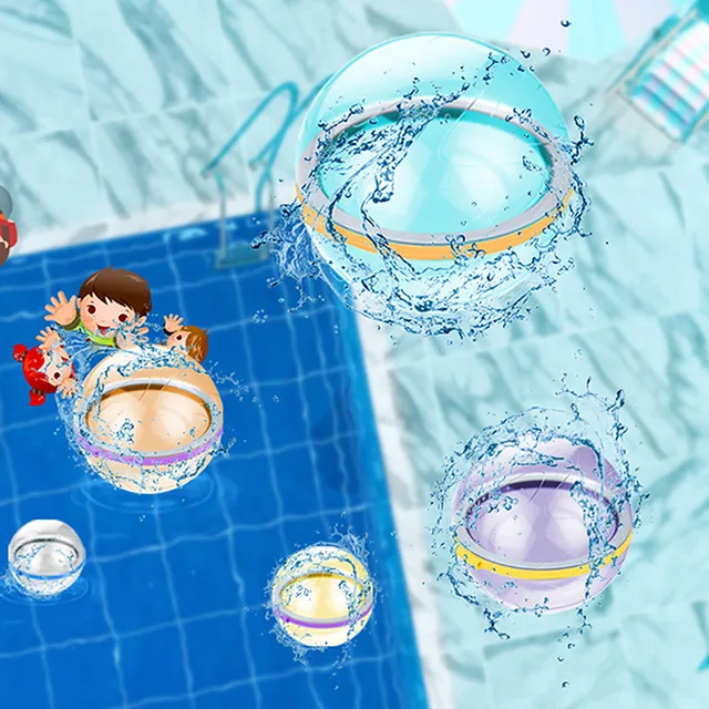 1/4/6pcs Water Bomb Splash Balls Reusable Absorbent Water Balloons Outdoor Pool Beach Play Toy Pool Party Favors Water Balloon 2