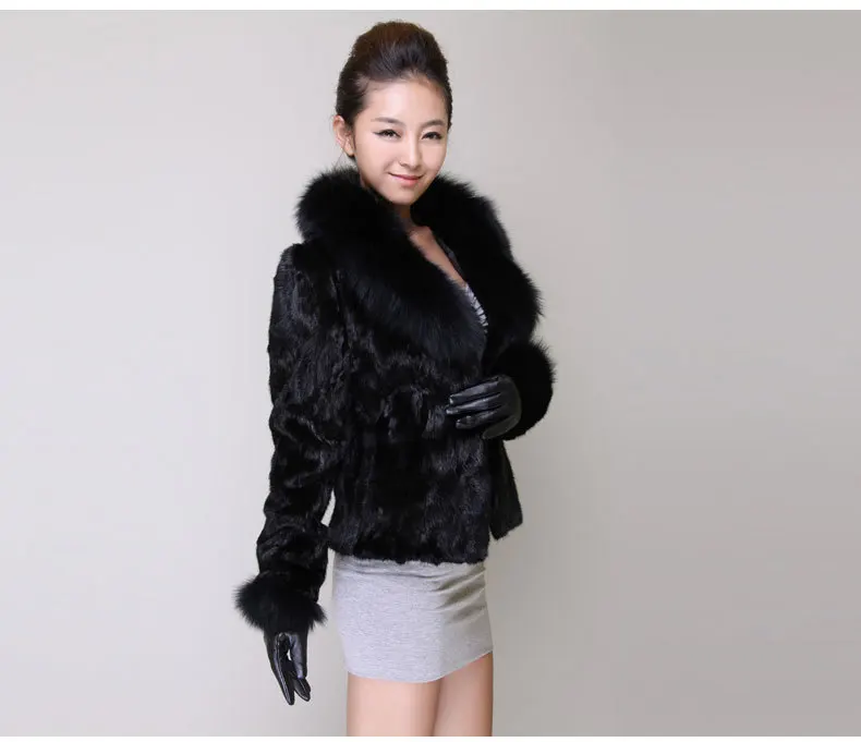Wholesale Foreign Trade Entity New Imitation Fox Fur Coat Medium Waist Short Hair Korean Version