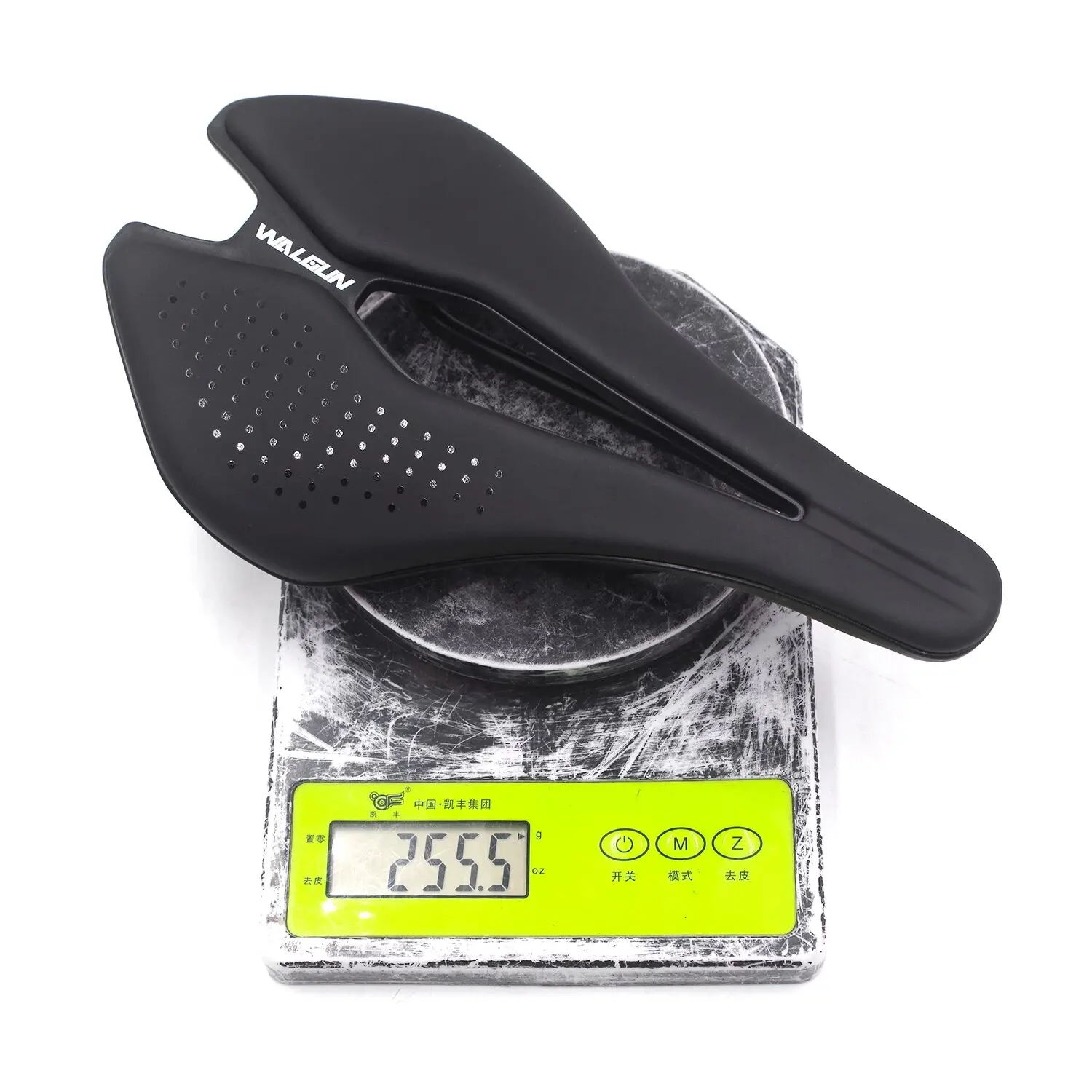 SELLE,Red--selle de vélo en plastique et Pvc, respirante, en cuir gris