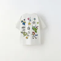 New Design Tees 1-7Age Children Clothing Casual Loose Trendy Tops Cute Short Sleeve TShirts Printing Tops For Boys And Girls 1