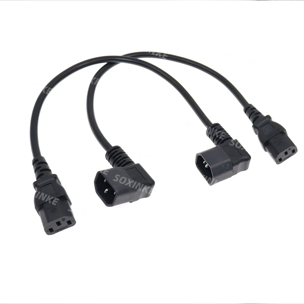 Angled IEC Power Adapter Extension Cable