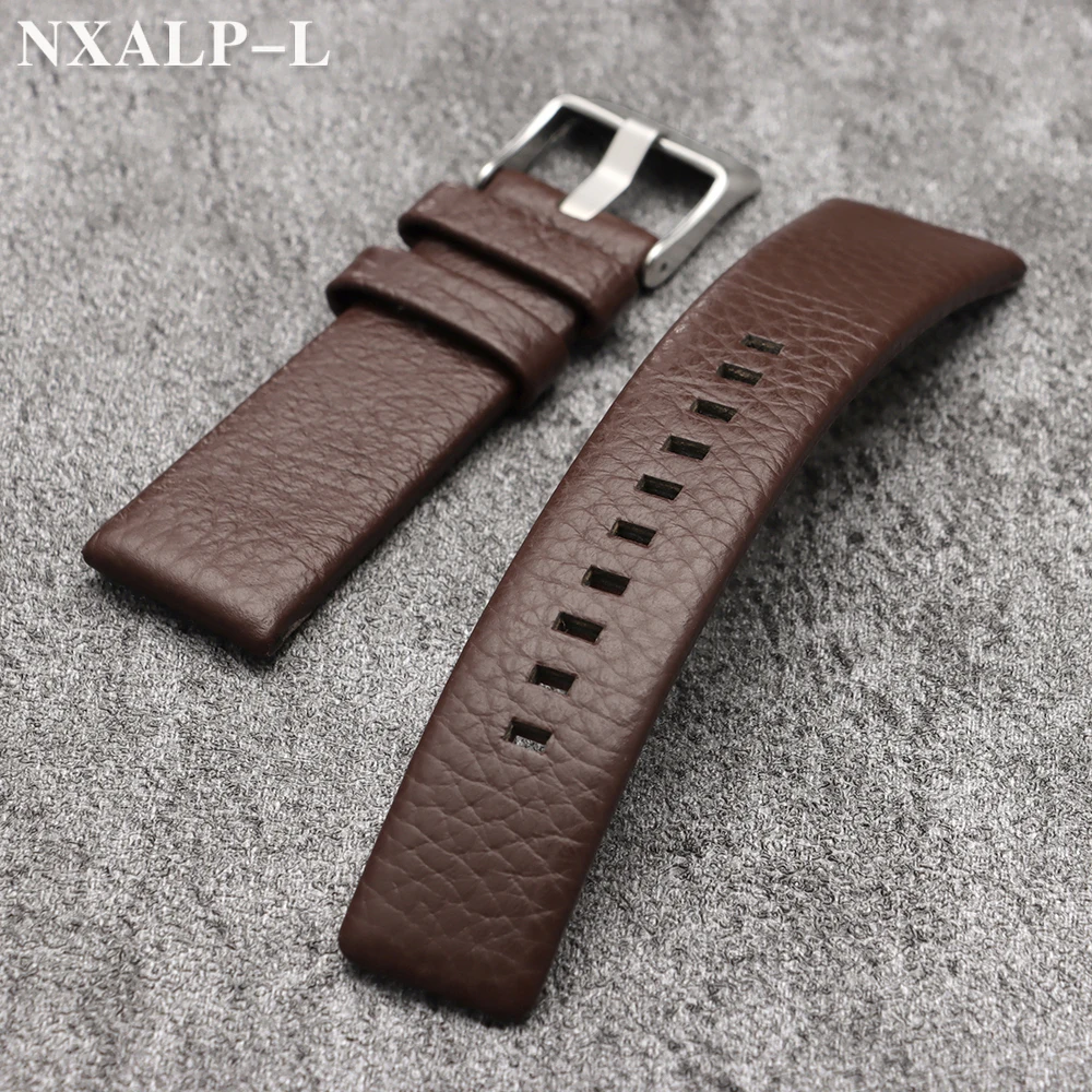 Premium Litchi Pattern Leather Watch Band - Cowhide Strap in Multiple Sizes