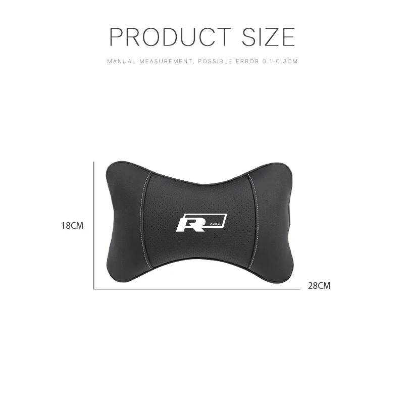 1Pcs Car Seat Headrest Auto Neck Pillow For Volkswagen Rline T-Cross Arteon Jetta Caddy GTI GTD Sharan Transporter Touareg car headrest car pillow car neck pillow