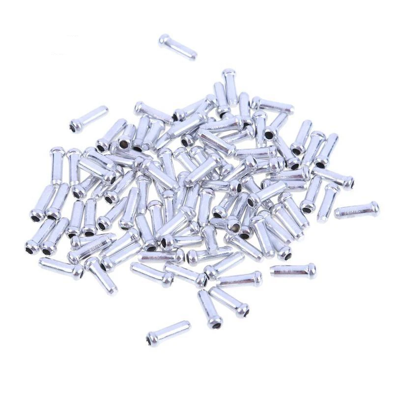 100-200pcs-bicycle-brake-wire-end-cap-aluminum-alloy-silver-cable-tips-mountain-bike