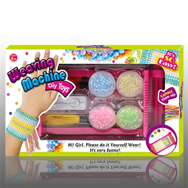 Funny] Make your own design Bracelet braiding kit DIY twist 12 bracelets  toys Rainbow rope weaving machine learn toy girl gift - AliExpress