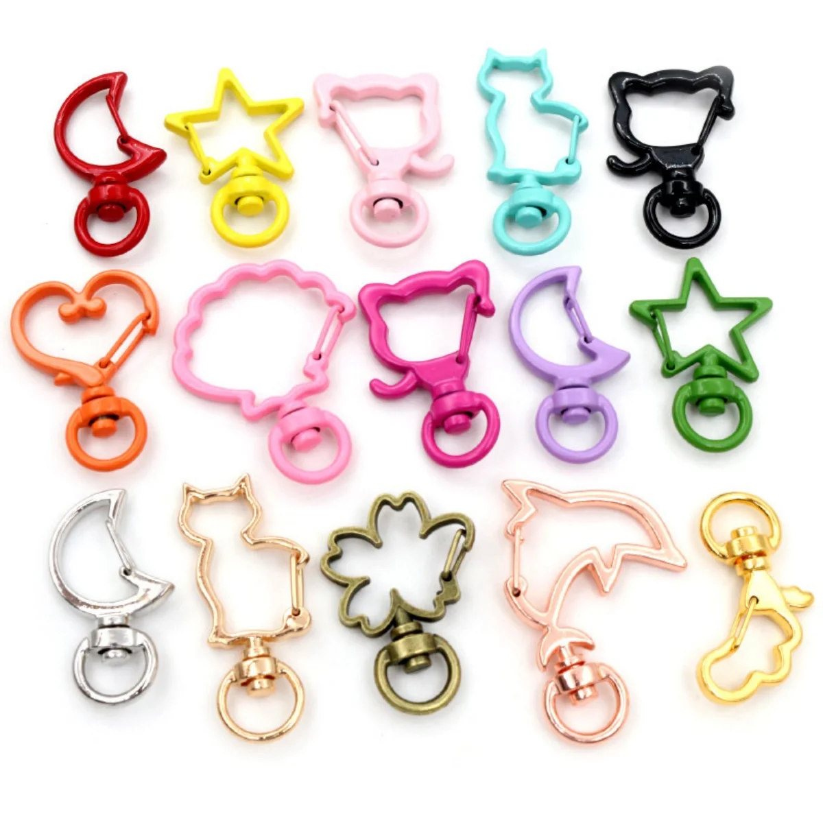 Snap Hook Trigger Clips Buckles For Keychain Lobster Lobster Clasp Hooks for Necklace Key Ring Clasp Jewelry Supplies 10pcs/lot