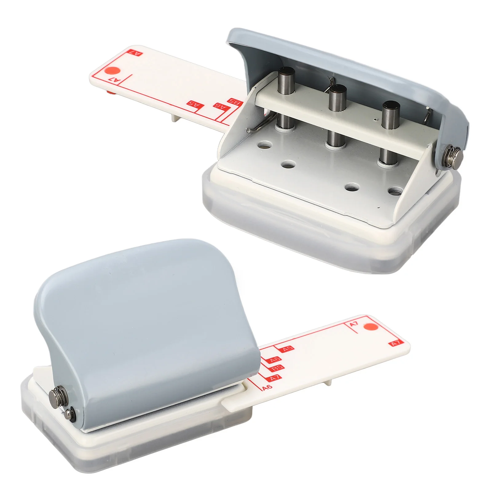 【New】99H3 Handheld Hole Puncher Hole Puncher Portable Handheld Loose Leaf 3 Hole Punch 5 Sheet Capacity for Scrapbook