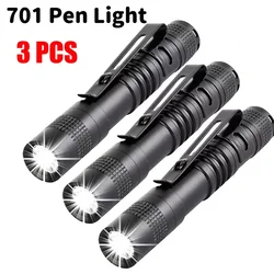 Compact Waterproof LED Pen Flashlight for Versatile Outdoor and Home Use (701 (3PCS))