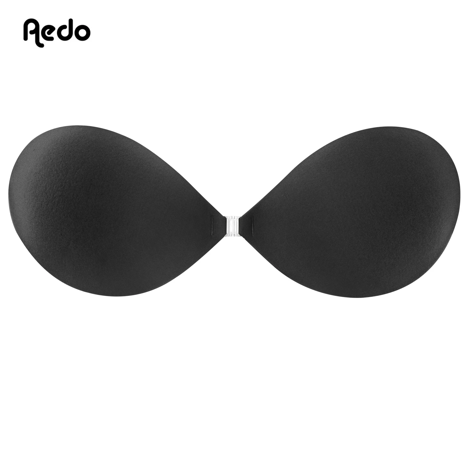 Aedo Skin Beige Round Self-adhesive Invisible Bra Women Sticky Breathable Reusable Front Clasp Push-up Backless Nude Bra 2804