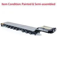 New 1/14 9 Axles Metal Trailer Extendible Trailers Spare Parts for Toys RC Tractor Truck Car Vehicle Models TH23522 2