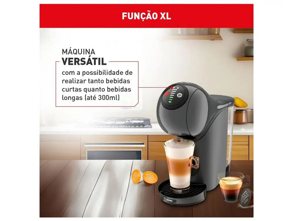 Cafeteira Elétrica Arno Nescafé Dolce Gusto Genio S Basic DGS5 Grafite 1510002355 - 110V 3
