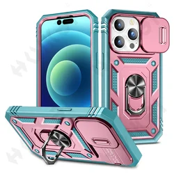 Ultimate Heavy Duty 360° Shockproof Camera Case with Protective Slide Lens and Dust Covers - iPhone XR (Pink Green)