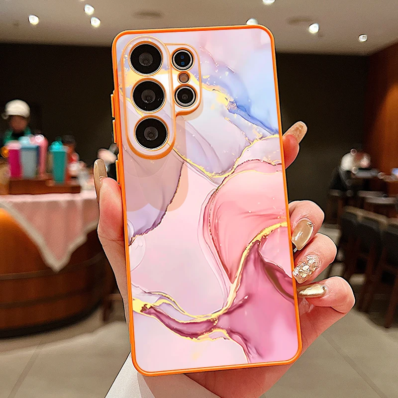 Elegant Marble Pattern Magnetic Phone Case Cover