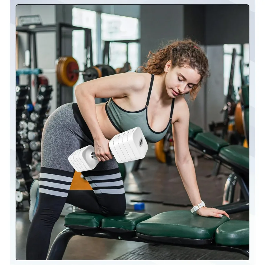 25LB Each [50 LBS Pair] Adjustable Dumbbell Set Free Weights Dumbbells Set for Women Men Hand Weights Sets Adjust Dumbbell Weigh