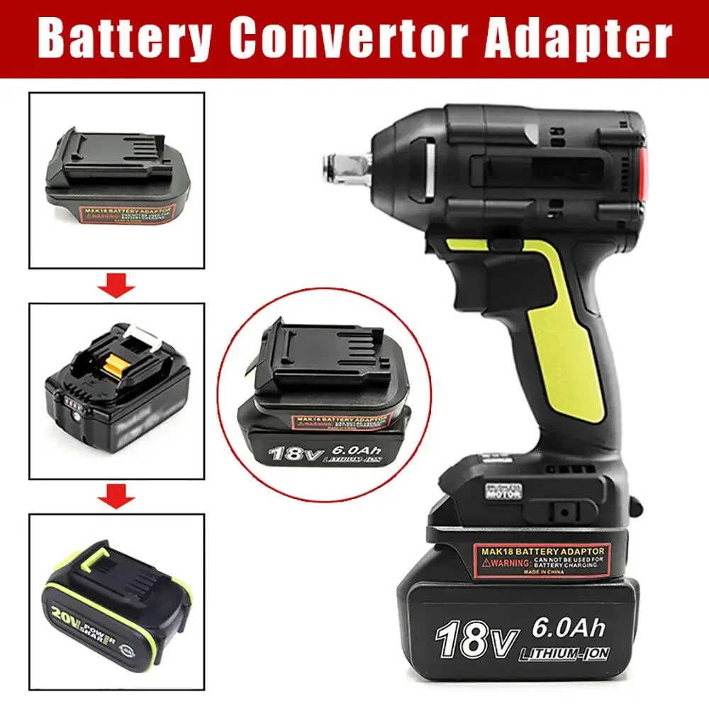 Battery Adapter Converter For Makita 18V Li-ion Battery Convert To For WORX 5PIN Green 20V Li-ion Battery Power Tool Drill medical battery for bionet natus c631 freedop dop ct ct doppler ni mh 12 00v 230mah 2 76wh green 51 10 34 06 25 70mm