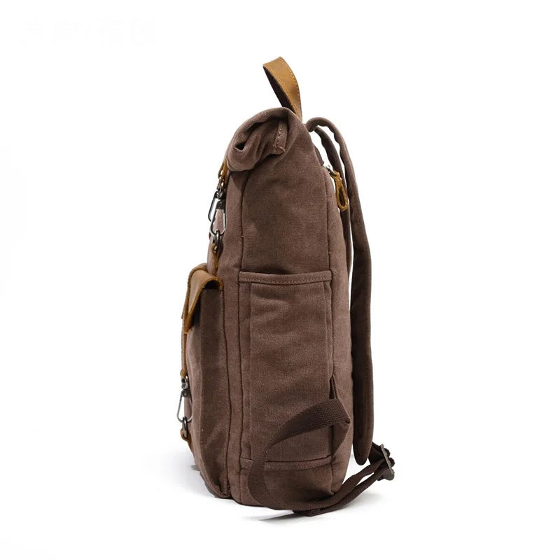 Rolltop™ Backpack In Vintage Canvas & Leather