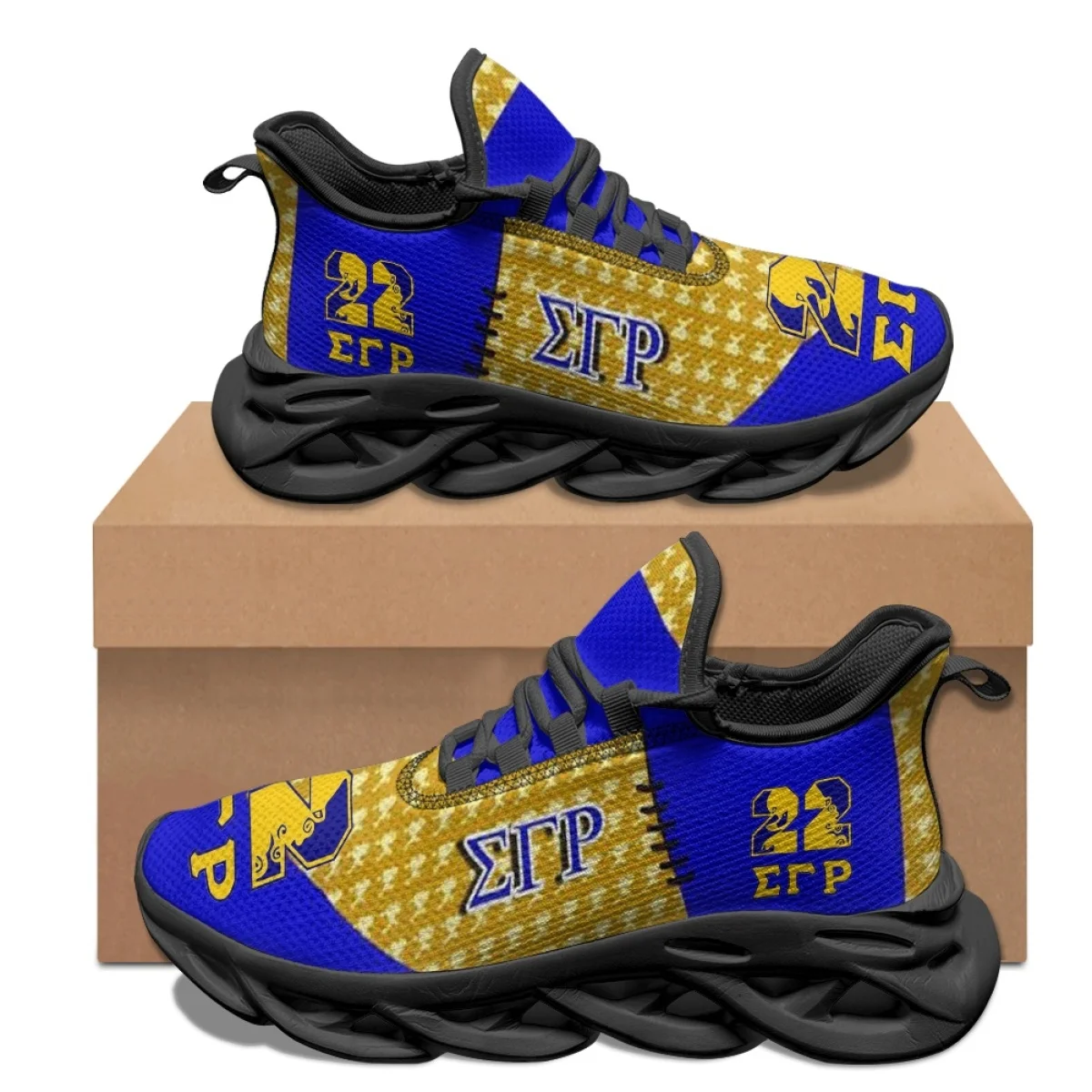 

Дышащие женские кроссовки на платформе со шнуровкой, удобные Легкие беговые кроссовки Sigma Gamma Rho с принтом, Нескользящие кроссовки