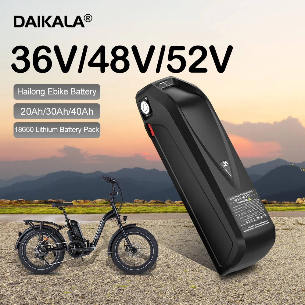 Batteria Ebike Hailong Polly36V 48V 52 V15Ah 20Ah 24Ah 25 Ah18650 21700 Batteria Bici Elettrica Per Motore 350W 500W 750W 1000W 1500W