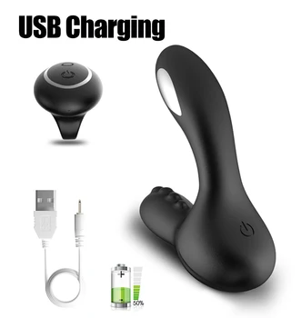 Male Prostate Massage Vibrator Anal Plug Silicone Waterproof Masturbator Delay Ejaculation Ring Sex Toys for Men Adult Toys 4