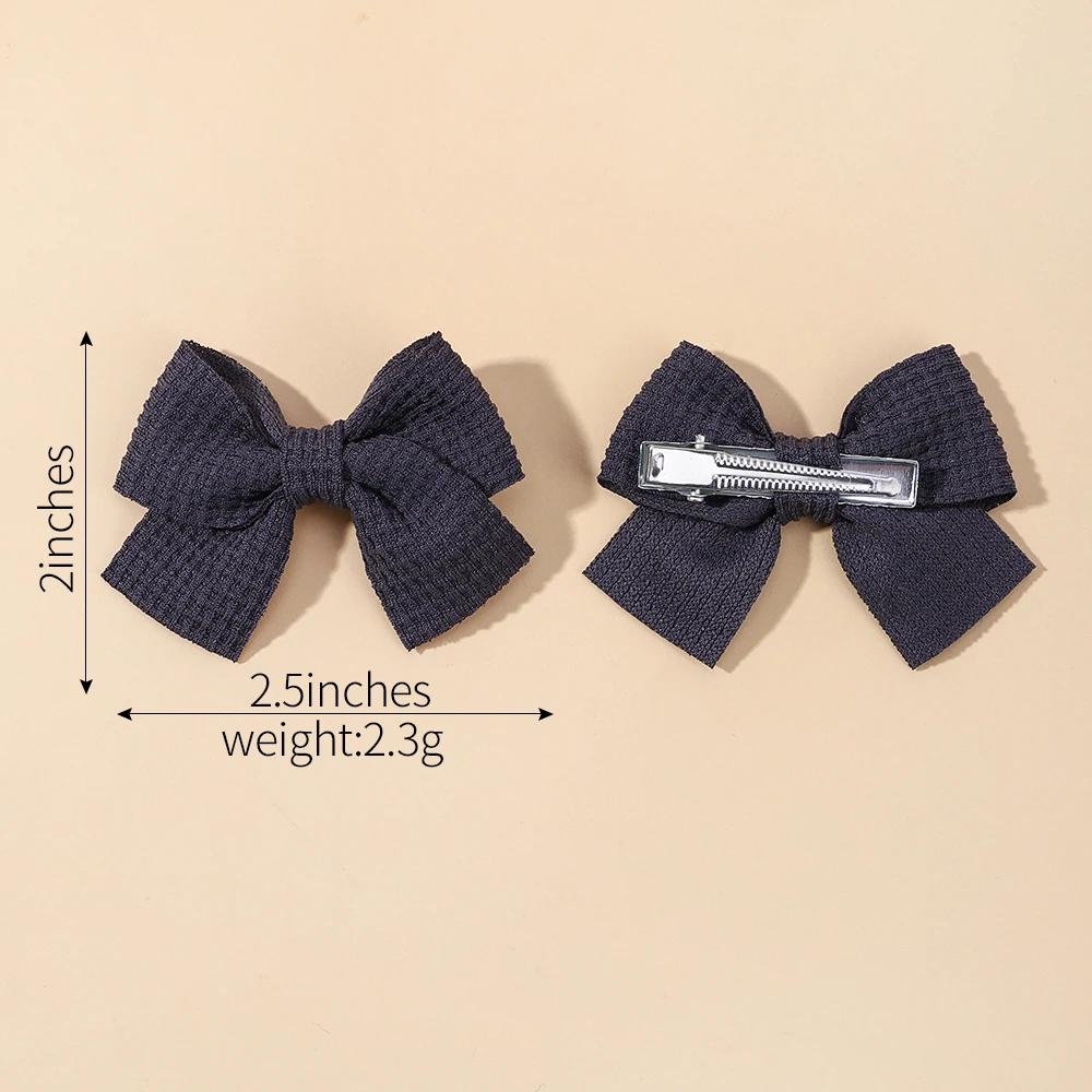 Hair Accessories 10Pcs/Set Colorful Soft Cotton Bow Hairpins Sweet Plaid Design Mini Hair Clips