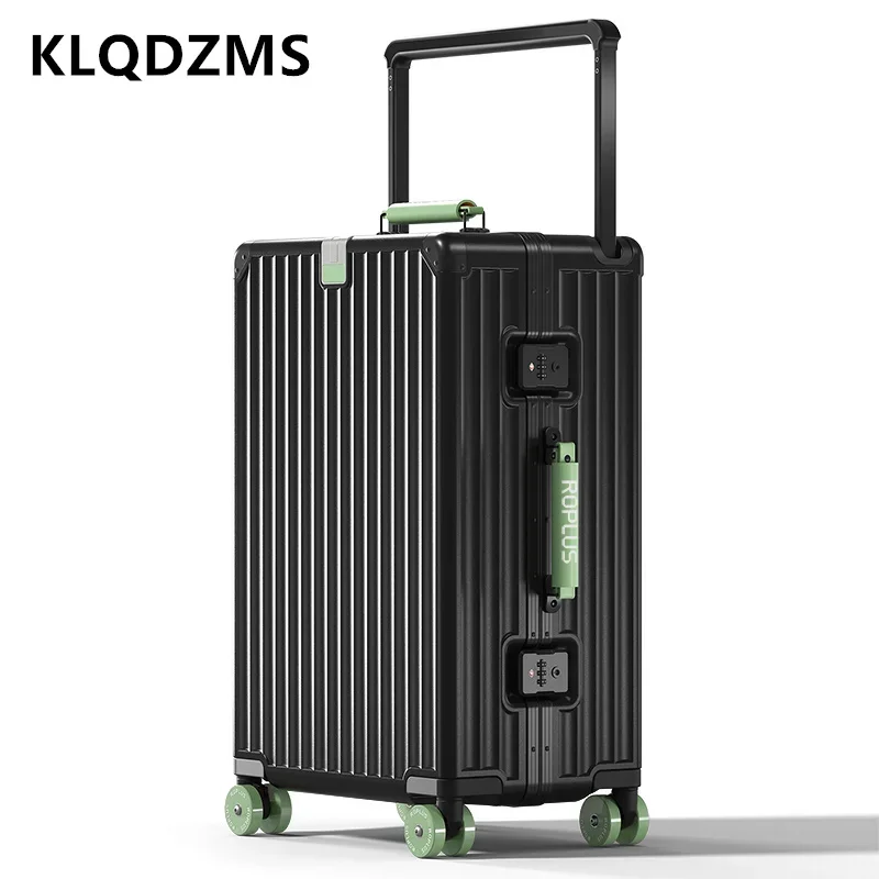 

KLQDZMS Carry-on Travel Luggage 20 Inch PC Boarding Case 24“28” Aluminum Frame Trolley Case Wheeled Travel Bag Cabin Suitcase