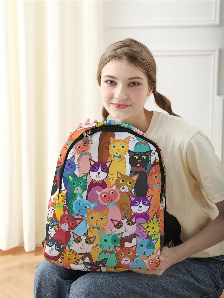 New Women's and Men's High Capacity College Backpack Trend Women's Laptop School Bag Cute Girl Travel Bag Cool