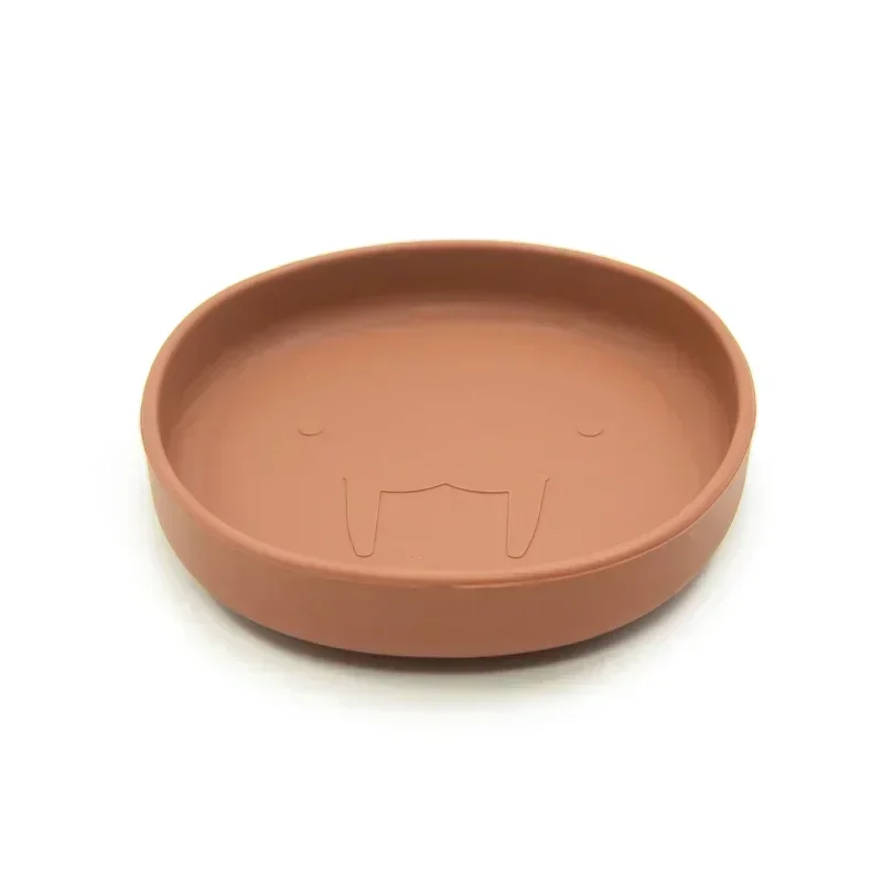 Baby Feeding Plate Walrus Alike Silicone Plate for Toddler BPA Free Food Grade Silicone Super Soft Dishwasher Safe Plate 3