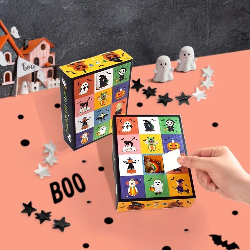 

10PCS Surprise Poked with Finger Blind Box Halloween Easter Party Gift Box Favour Gift for Kids and Guest Candy Cookies Box