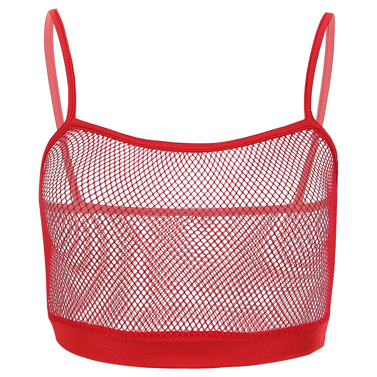 

Women Ladies Strappy Mesh See Through Camisole Top Bralette Hot Lingerie Erotic Tops Sleeveless Vest Crop Tank Top Sexy Clubwear