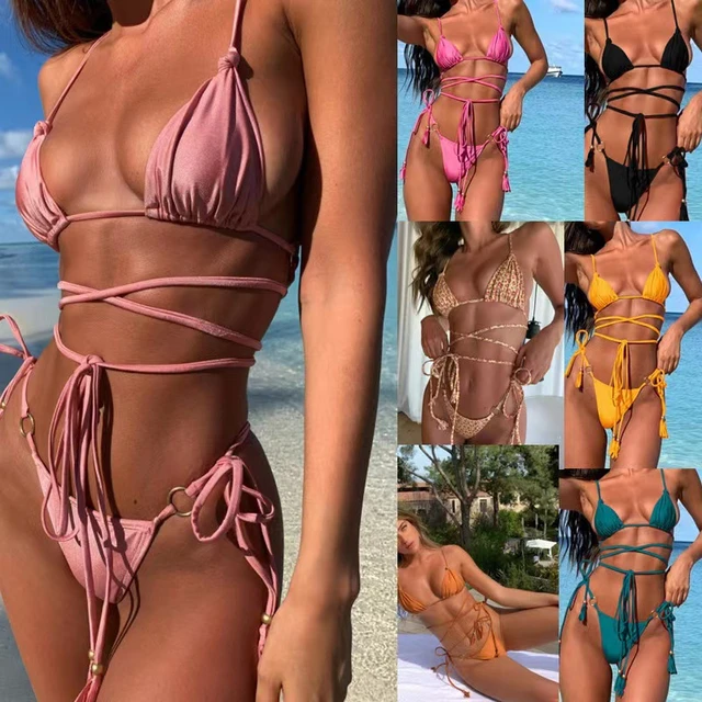 New Hot Bikini Sexy Bikini Swimsuit Sexy Rope Swimming Pool