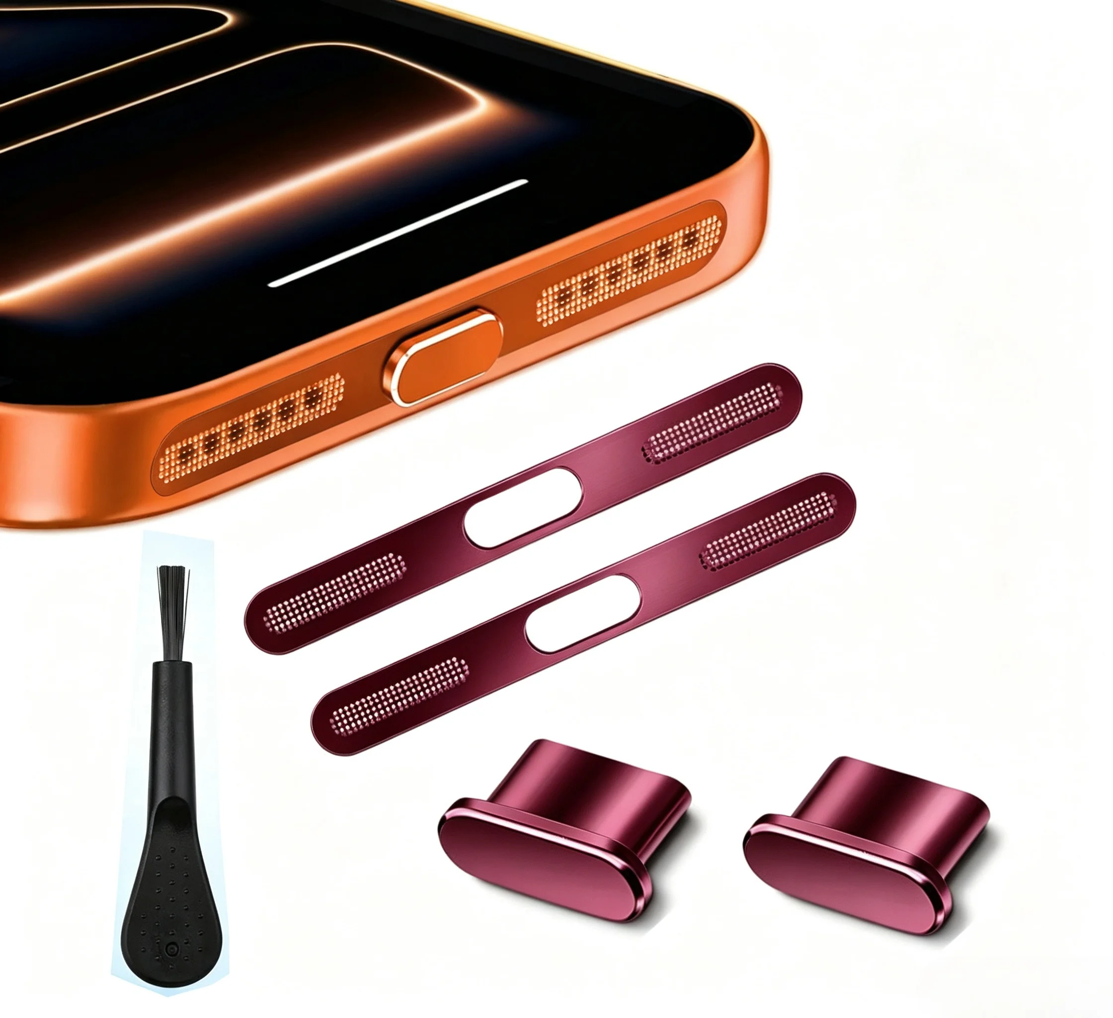 Enhanced Mobile Phone Speaker Dust Mesh Cover & USB Type C Charging Port Protector Cleaning Kit
