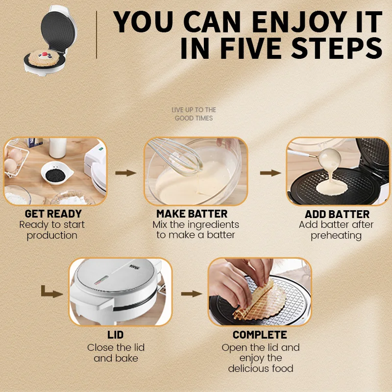 Electric Omelet Crepe Maker Pancake Non-stick  Frying Pan Sandwich Breakfast Machine Tortillas Roti Sarten Kitchen Accessories 5