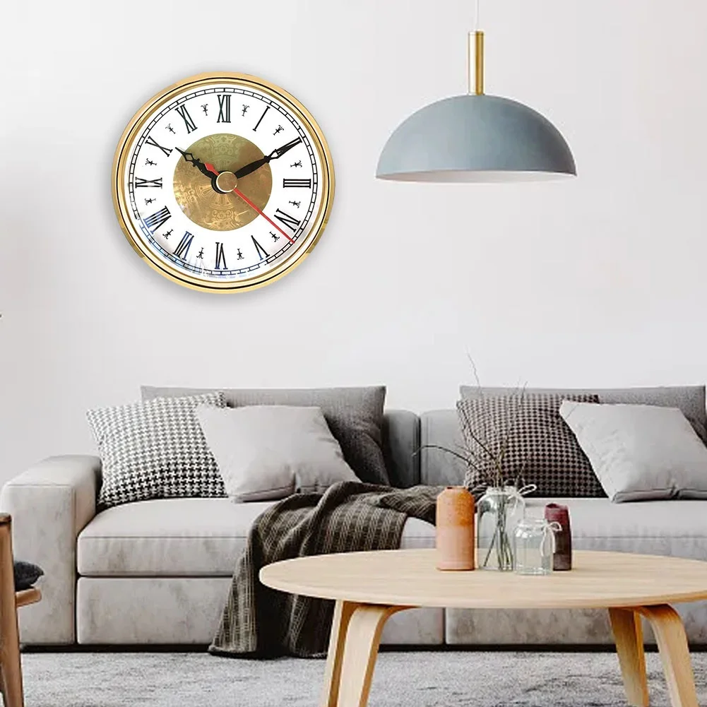 80mm Quartz clock movement round clock for head insert classic clock craft roman numerals watch handmade DIY replacement part
